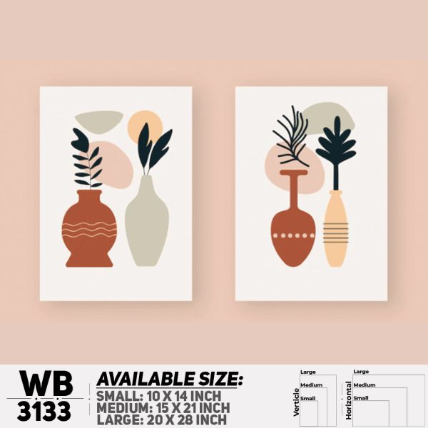 DDecorator Modern Flower ArtWork (Set of 2) Wall Canvas Wall Poster Wall Board - 3 Size Available - WB3133 - DDecorator