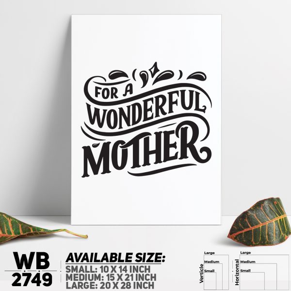 DDecorator Wonderful Mother - Motivational Wall Canvas Wall Poster Wall Board - 3 Size Available - WB2749 - DDecorator