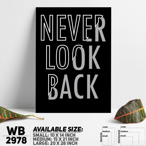 DDecorator Never Look Back - Motivational Wall Canvas Wall Poster Wall Board - 3 Size Available - WB2978 - DDecorator