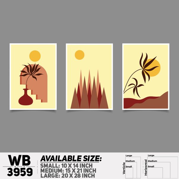 DDecorator Landscape Horizon Art (Set of 3) Wall Canvas Wall Poster Wall Board - 3 Size Available - WB3959 - DDecorator