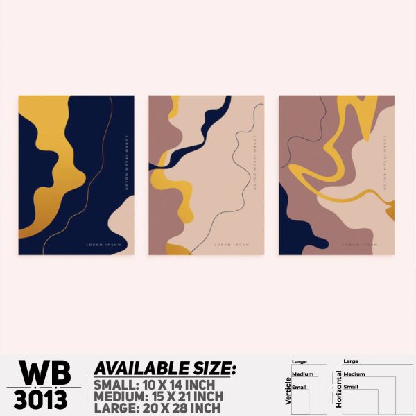 DDecorator Modern Abstract ArtWork (Set of 3) Wall Canvas Wall Poster Wall Board - 3 Size Available - WB3013 - DDecorator