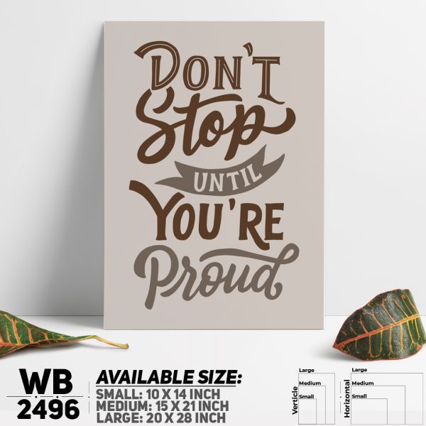 DDecorator Don't Stop - Motivational Wall Canvas Wall Poster Wall Board - 3 Size Available - WB2496 - DDecorator