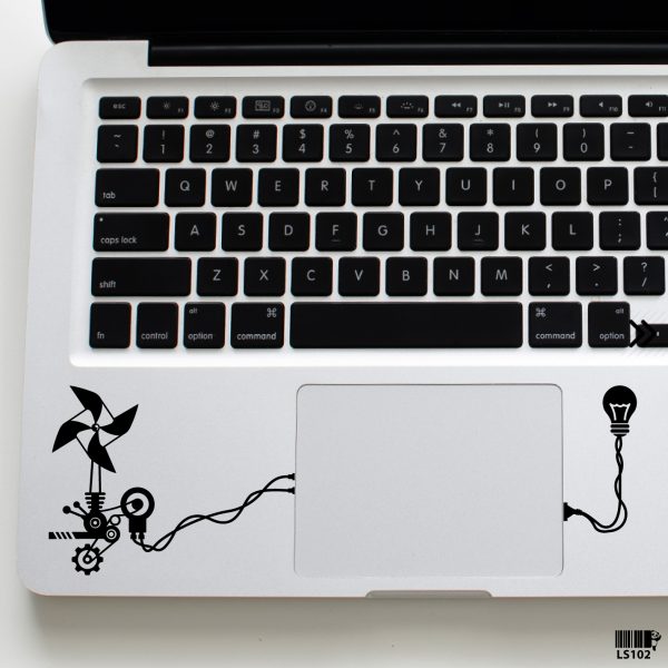 DDecorator Wind Engery with Bulb Laptop Sticker Vinyl Decal Removable Laptop Stickers For Any Kind of Laptop - LS102 - DDecorator