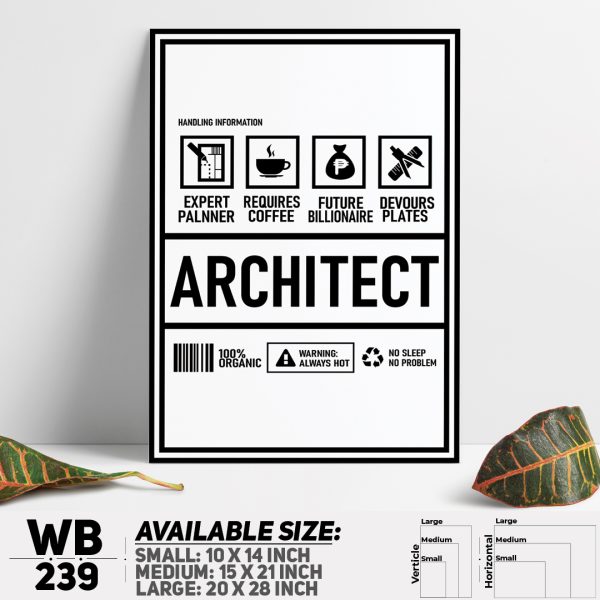 DDecorator Funny Architect Parody Wall Canvas Wall Poster Wall Board - 3 Size Available - WB239 - DDecorator