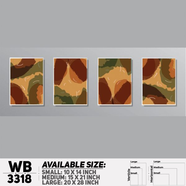 DDecorator Modern Abstract ArtWork (Set of 4) Wall Canvas Wall Poster Wall Board - 3 Size Available - WB3318 - DDecorator