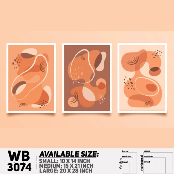 DDecorator Modern Abstract ArtWork (Set of 3) Wall Canvas Wall Poster Wall Board - 3 Size Available - WB3074 - DDecorator