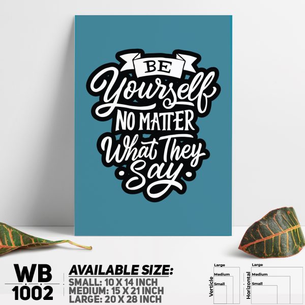DDecorator Be Yourself - Motivational Wall Canvas Wall Poster Wall Board - 3 Size Available - WB2457 - DDecorator