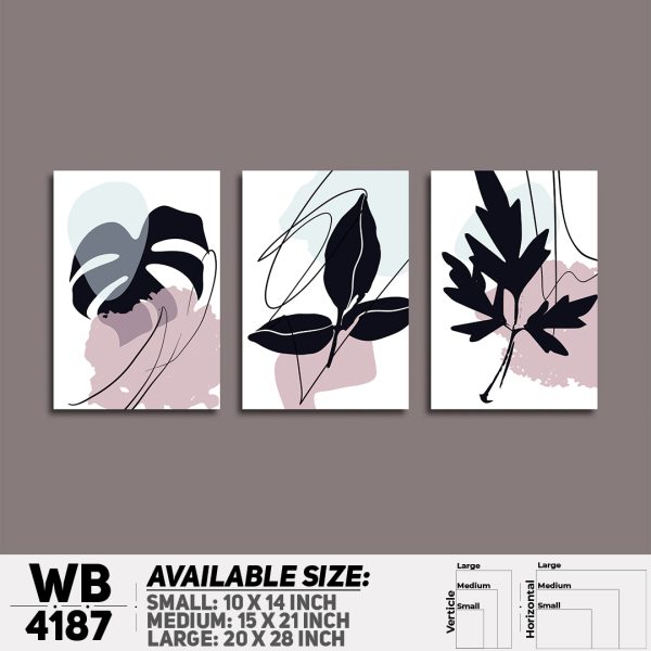 DDecorator Abstract Art (Set of 3) Wall Canvas Wall Poster Wall Board - 3 Size Available - WB4187 - DDecorator