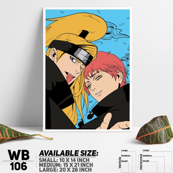 DDecorator Naruto Uzumak Manga Naruto Anime Wall Canvas Wall Poster Wall Board - 3 Size Available - WB106 - DDecorator