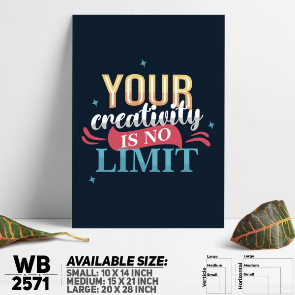 DDecorator Creativity Has No Limit - Motivational Wall Canvas Wall Poster Wall Board - 3 Size Available - WB2571 - DDecorator