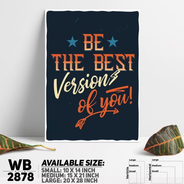 DDecorator Be The Best Version of You - Motivational Wall Canvas Wall Poster Wall Board - 3 Size Available - WB2878 - DDecorator