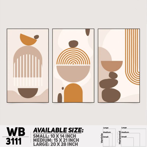 DDecorator Modern Abstract ArtWork (Set of 3) Wall Canvas Wall Poster Wall Board - 3 Size Available - WB3111 - DDecorator