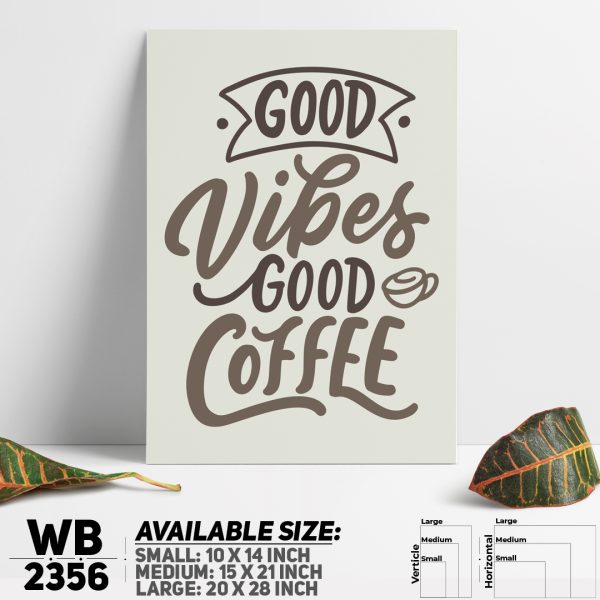 DDecorator Good Vibe Good Coffee - Motivational Wall Canvas Wall Poster Wall Board - 3 Size Available - WB2356 - DDecorator