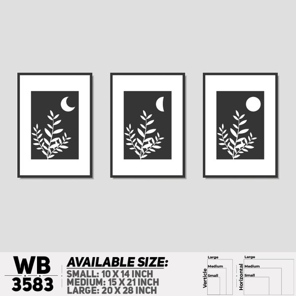 DDecorator Landscape Horizon Art (Set of 3) Wall Canvas Wall Poster Wall Board - 3 Size Available - WB3583 - DDecorator