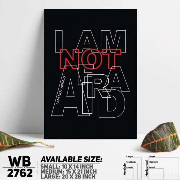 DDecorator Don't Be Afraid - Motivational Wall Canvas Wall Poster Wall Board - 3 Size Available - WB2762 - DDecorator