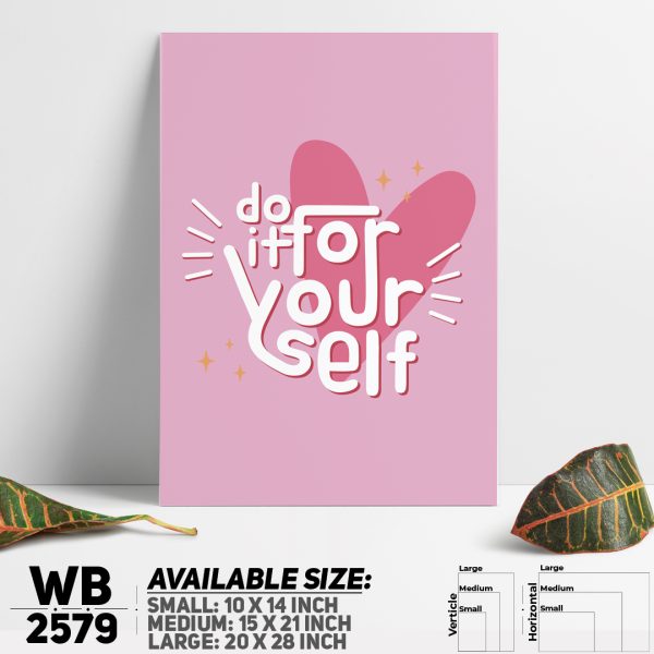 DDecorator Do It For Yourself - Motivational Wall Canvas Wall Poster Wall Board - 3 Size Available - WB2579 - DDecorator