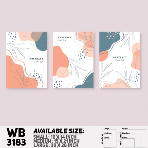 DDecorator Modern Abstract ArtWork (Set of 3) Wall Canvas Wall Poster Wall Board - 3 Size Available - WB3183 - DDecorator