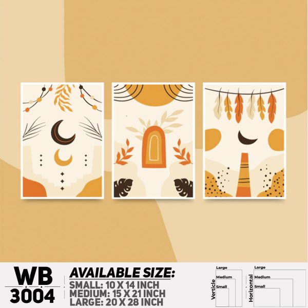 DDecorator Modern Abstract ArtWork (Set of 3) Wall Canvas Wall Poster Wall Board - 3 Size Available - WB3004 - DDecorator