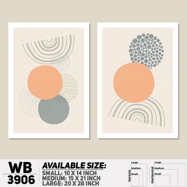 DDecorator Abstract ArtWork (Set of 2) Wall Canvas Wall Poster Wall Board - 3 Size Available - WB3906 - DDecorator