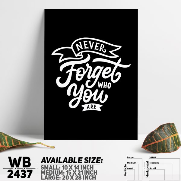 DDecorator Never Forget The Hardwork - Motivational Wall Canvas Wall Poster Wall Board - 3 Size Available - WB2437 - DDecorator