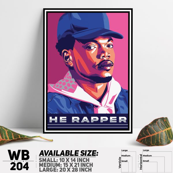 DDecorator Chance The Rapper Wall Canvas Wall Poster Wall Board - 3 Size Available - WB204 - DDecorator