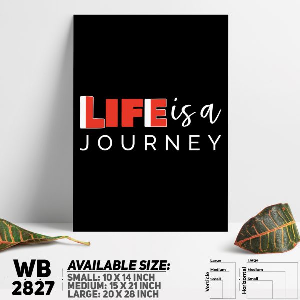 DDecorator Life Is a Journey - Motivational Wall Canvas Wall Poster Wall Board - 3 Size Available - WB2827 - DDecorator