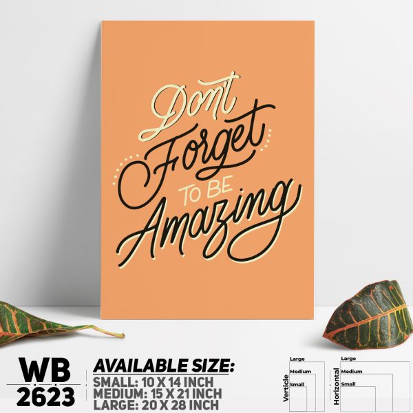 DDecorator Be Amazing - Motivational Wall Canvas Wall Poster Wall Board - 3 Size Available - WB2623 - DDecorator