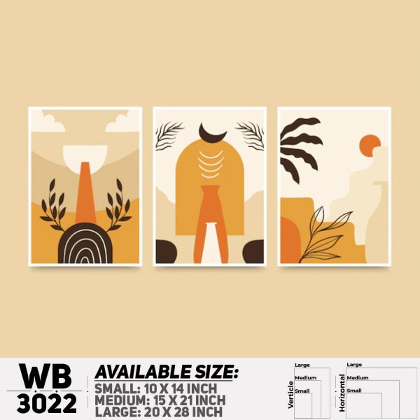 DDecorator Modern Abstract ArtWork (Set of 3) Wall Canvas Wall Poster Wall Board - 3 Size Available - WB3022 - DDecorator