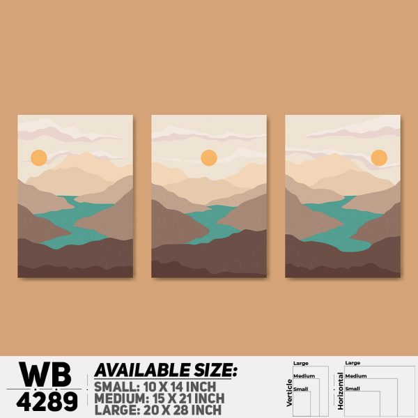 DDecorator Landscape & Horizon Design (Set of 3) Wall Canvas Wall Poster Wall Board - 3 Size Available - WB4289 - DDecorator