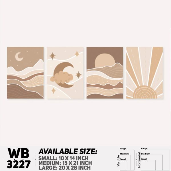 DDecorator Modern Abstract ArtWork (Set of 4) Wall Canvas Wall Poster Wall Board - 3 Size Available - WB3227 - DDecorator