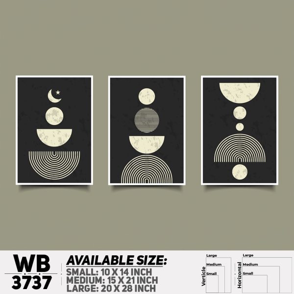 DDecorator Astrophysics Abstract (Set of 3) Wall Canvas Wall Poster Wall Board - 3 Size Available - WB3737 - DDecorator