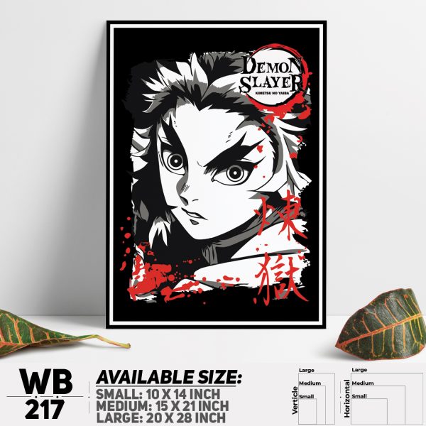 DDecorator Demon Slayer Anime Series Wall Canvas Wall Poster Wall Board - 3 Size Available - WB217 - DDecorator
