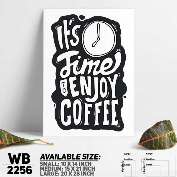 DDecorator It's Time For Coffee - Motivational Wall Canvas Wall Poster Wall Board - 3 Size Available - WB2256 - DDecorator