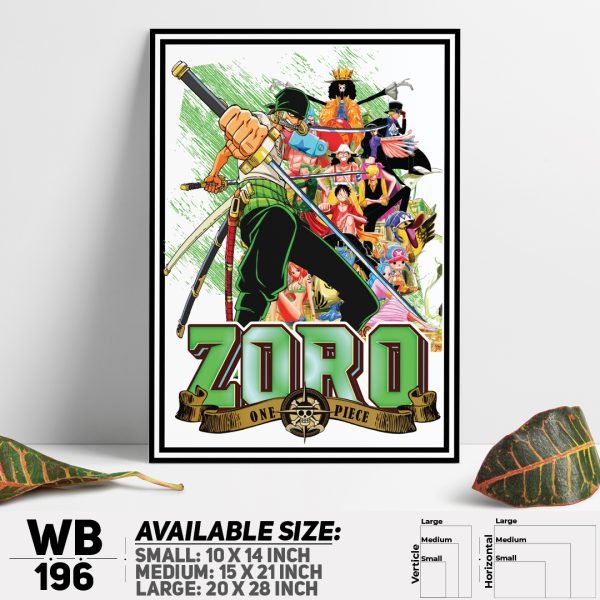 DDecorator One Piece Anime Manga series Wall Canvas Wall Poster Wall Board - 3 Size Available - WB196 - DDecorator