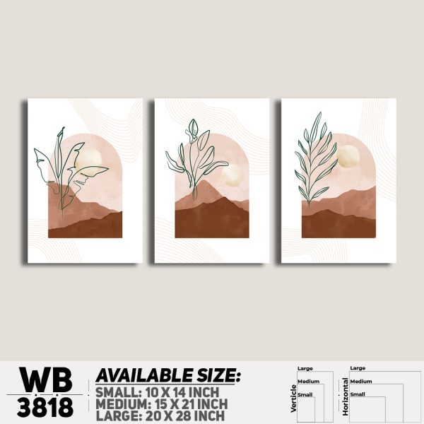 DDecorator Landscape Horizon Art (Set of 3) Wall Canvas Wall Poster Wall Board - 3 Size Available - WB3818 - DDecorator