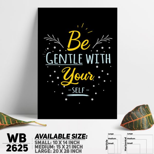 DDecorator Be Gentle - Motivational Wall Canvas Wall Poster Wall Board - 3 Size Available - WB2625 - DDecorator