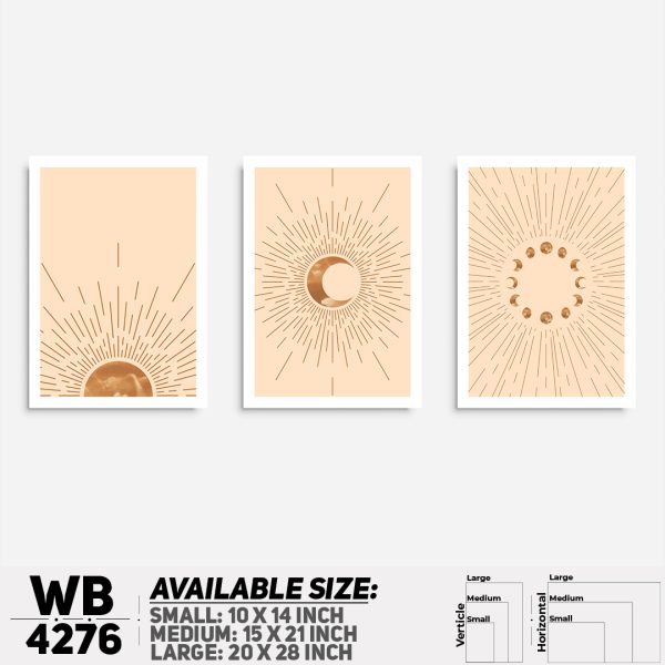 DDecorator Abstract Art (Set of 3) Wall Canvas Wall Poster Wall Board - 3 Size Available - WB4276 - DDecorator