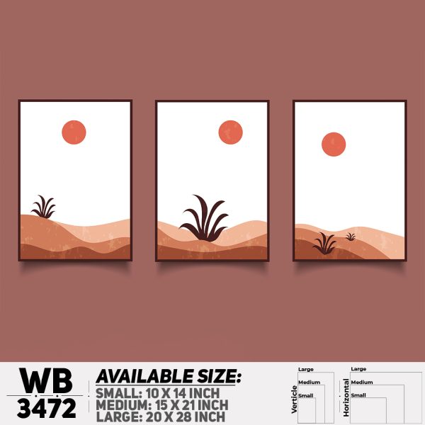 DDecorator Landscape Horizon Art (Set of 3) Wall Canvas Wall Poster Wall Board - 3 Size Available - WB3472 - DDecorator