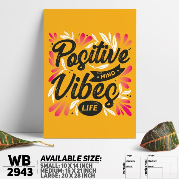 DDecorator Positive Mind - Motivational Wall Canvas Wall Poster Wall Board - 3 Size Available - WB2943 - DDecorator