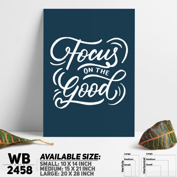 DDecorator Focus On The Good - Motivational Wall Canvas Wall Poster Wall Board - 3 Size Available - WB2458 - DDecorator