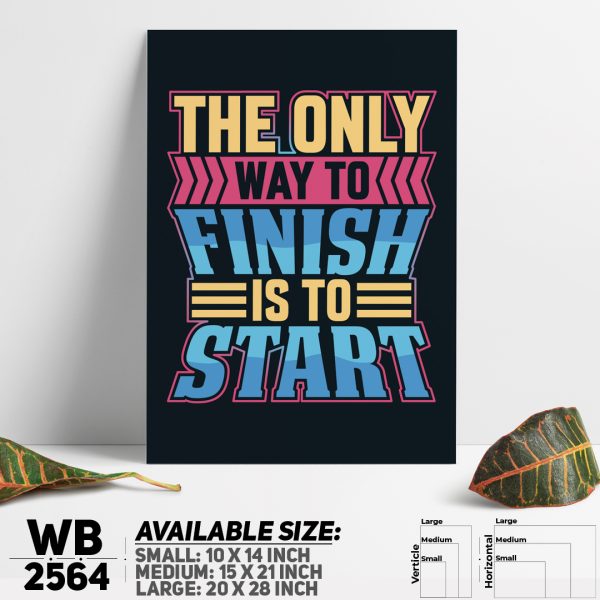 DDecorator Start Now - Motivational Wall Canvas Wall Poster Wall Board - 3 Size Available - WB2564 - DDecorator