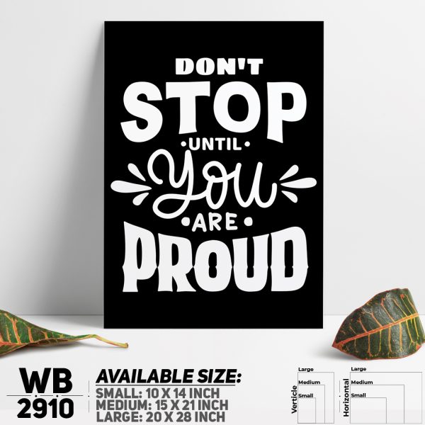 DDecorator Don't Stop Until You're Proud - Motivational Wall Canvas Wall Poster Wall Board - 3 Size Available - WB2910 - DDecorator