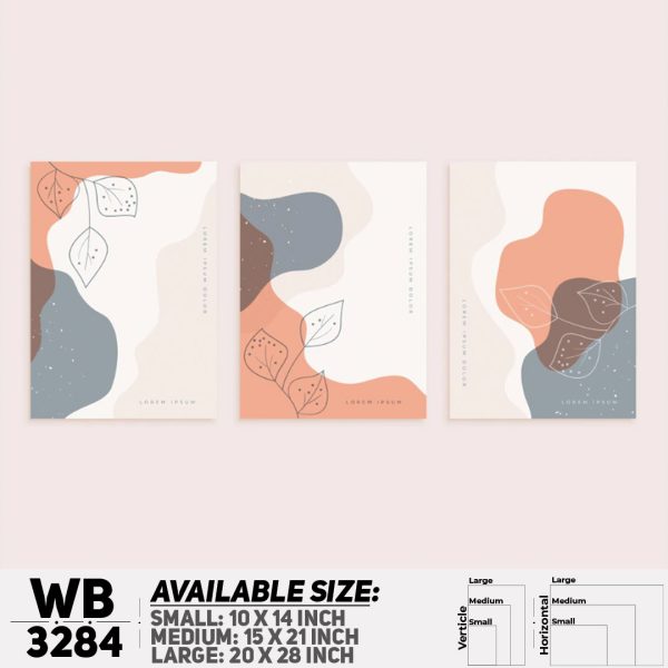 DDecorator Modern Abstract ArtWork (Set of 3) Wall Canvas Wall Poster Wall Board - 3 Size Available - WB3284 - DDecorator