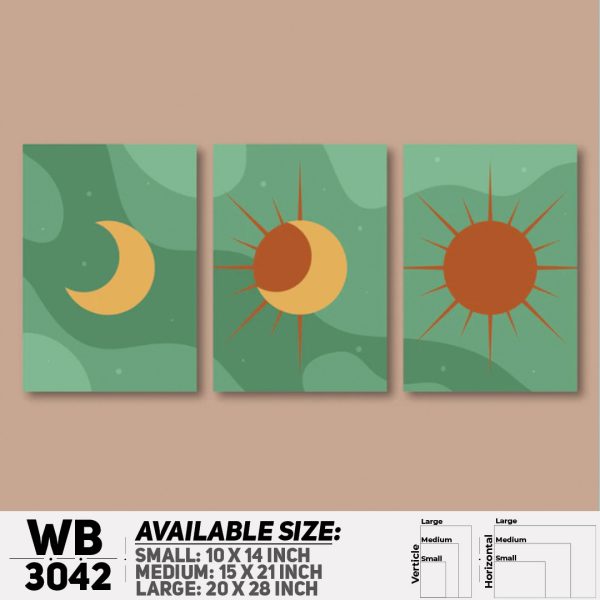 DDecorator Modern Abstract ArtWork (Set of 3) Wall Canvas Wall Poster Wall Board - 3 Size Available - WB3042 - DDecorator
