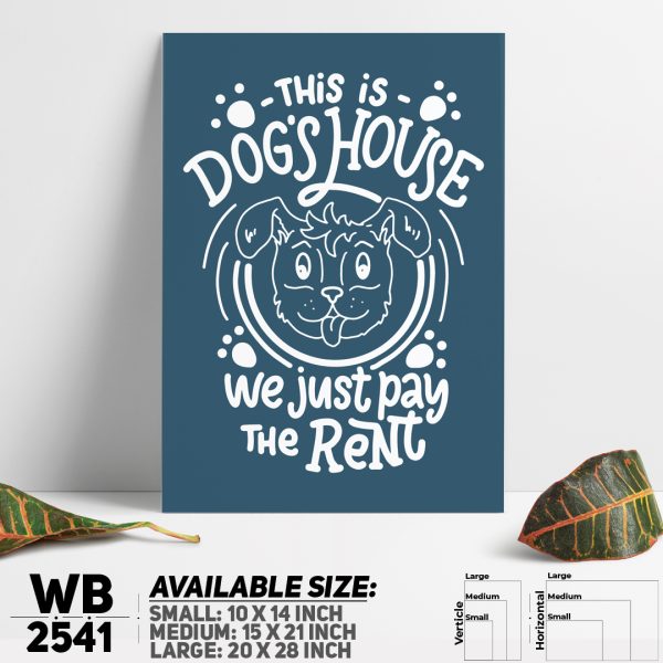 DDecorator Dog House - Romantic - Motivational Wall Canvas Wall Poster Wall Board - 3 Size Available - WB2541 - DDecorator