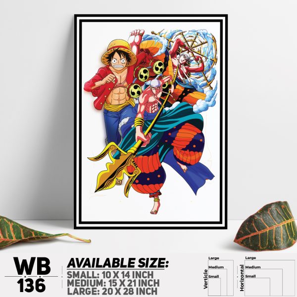 DDecorator One Piece Anime Manga series Wall Canvas Wall Poster Wall Board - 3 Size Available - WB136 - DDecorator