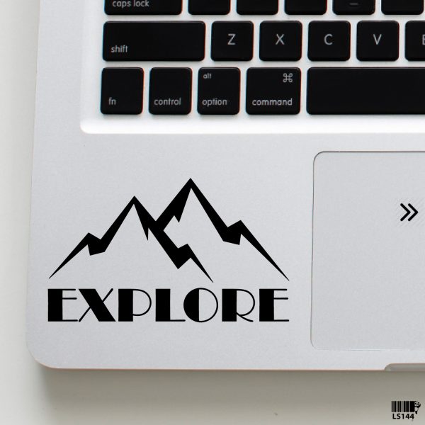 DDecorator Explore with Hill Laptop Sticker Vinyl Decal Removable Laptop Stickers For Any Kind of Laptop - LS144 - DDecorator