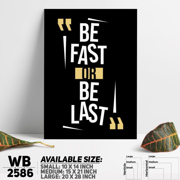 DDecorator Be Fast - Motivational Wall Canvas Wall Poster Wall Board - 3 Size Available - WB2586 - DDecorator