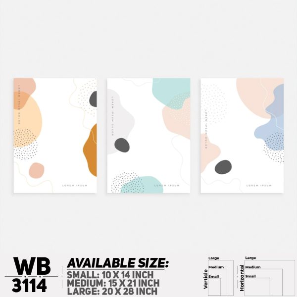 DDecorator Modern Abstract ArtWork (Set of 3) Wall Canvas Wall Poster Wall Board - 3 Size Available - WB3114 - DDecorator
