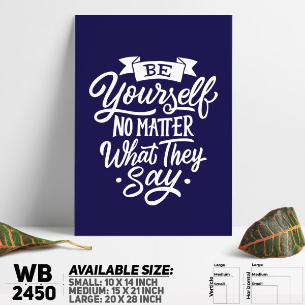 DDecorator Be Yourself - Motivational Wall Canvas Wall Poster Wall Board - 3 Size Available - WB2450 - DDecorator